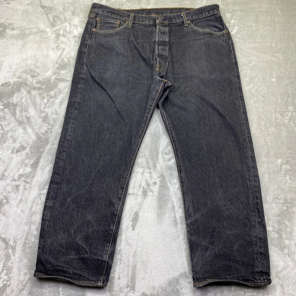 Levi Strauss 501 Button Fly Jeans‎ Dark Wash Men Sz 42 Fits 38